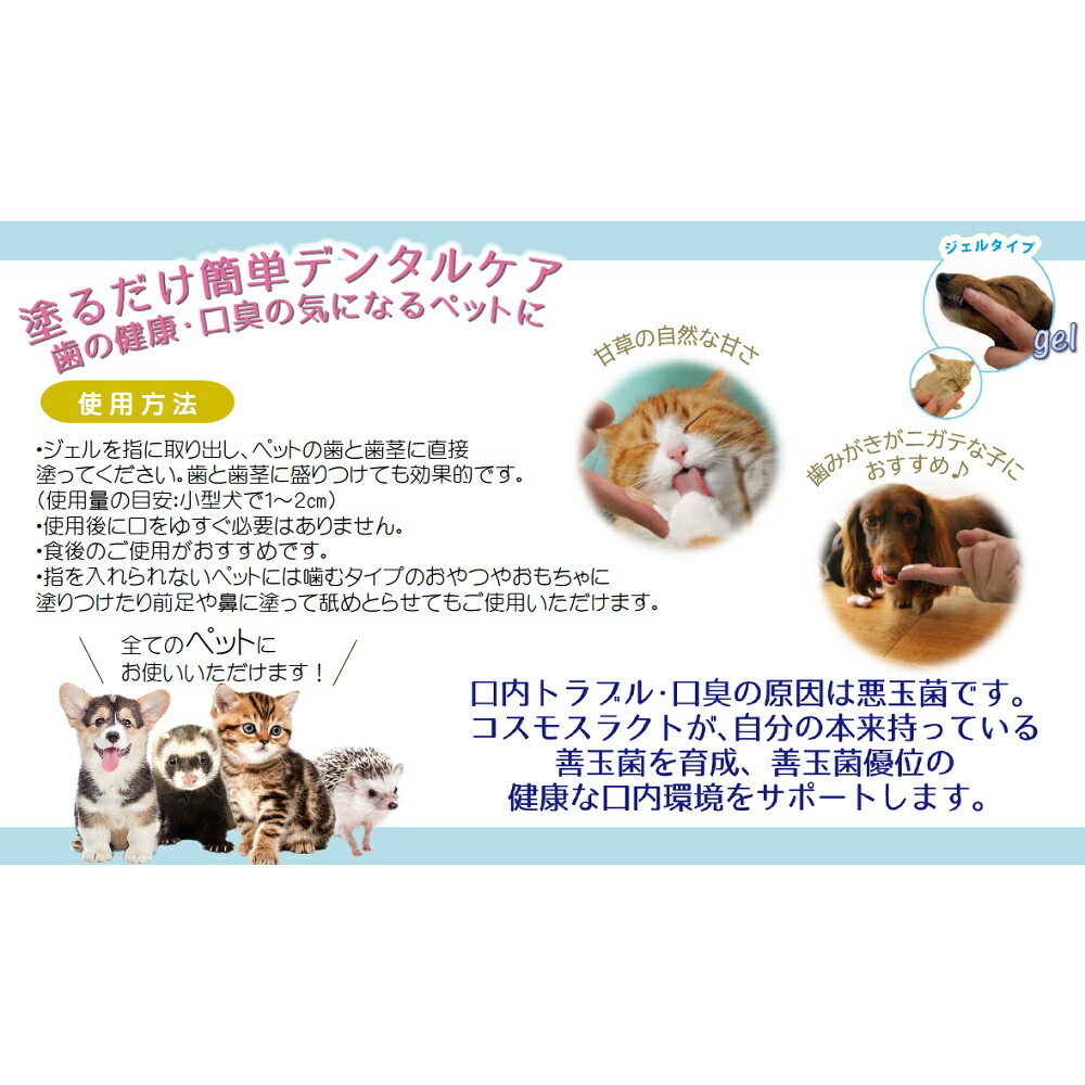 市場 コスモスラクト 犬 ペット デンタルケア デンタルローション ジェルタイプ 55g 猫