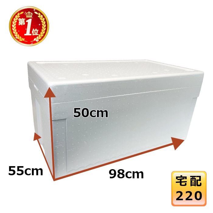 【5％OFF 4/10 01:59まで】発泡スチロール 箱 220サイズ クーラーボックス 大型 ホームセンター 長い 保冷 特大 マグロ 魚 ブリ 保温 容器 釣り 軽量 BBQ お祭り キャンプ【幅550×奥行980×高さ500】【KC-150】