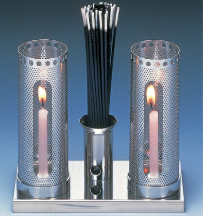 線香、ロウソク立て一式、1 楽天市場】お墓用 線香立て ろうそく立NO.1 墓線香立て お墓 墓前用