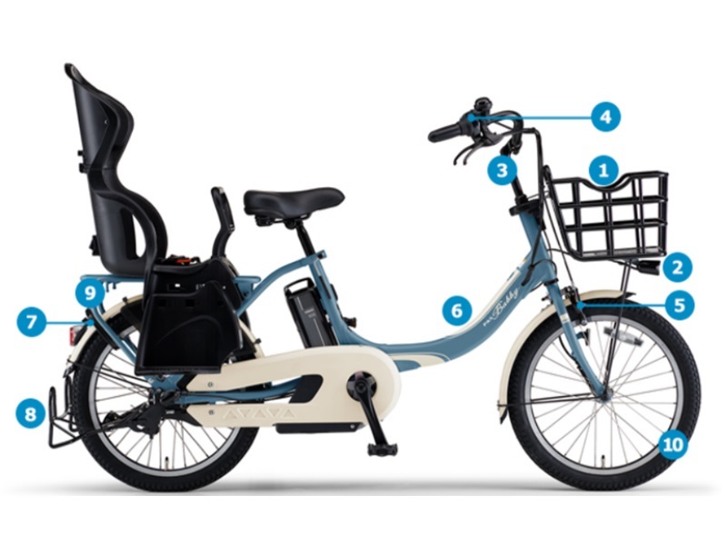 【楽天市場】レンタル 1ヶ月 電動自転車 子供乗せ ヤマハ PAS Babby un （パスバビーアン）3人乗り 前後チャイルドシート付き