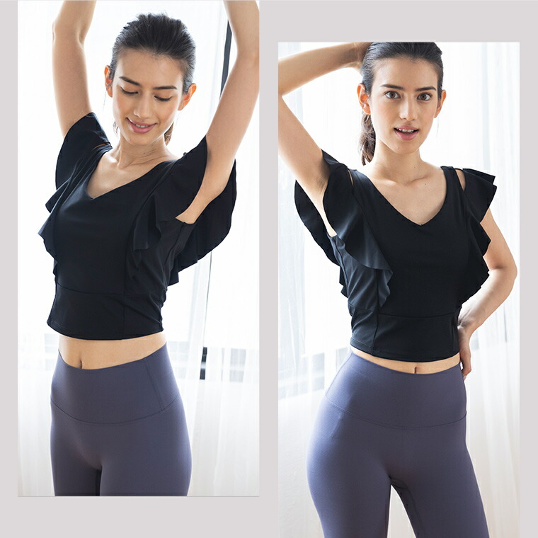 1000円offクーポン】ヨガウェア トップス ブラトップ カップ付き