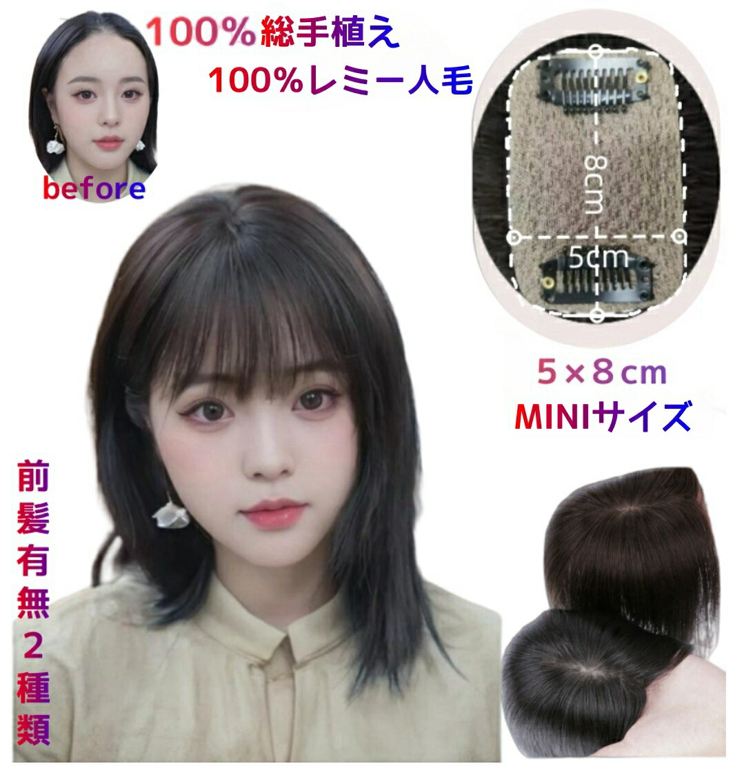 楽天市場】【599円OFFクーポン】人毛100% 部分ウィッグ 頭頂部 トップ