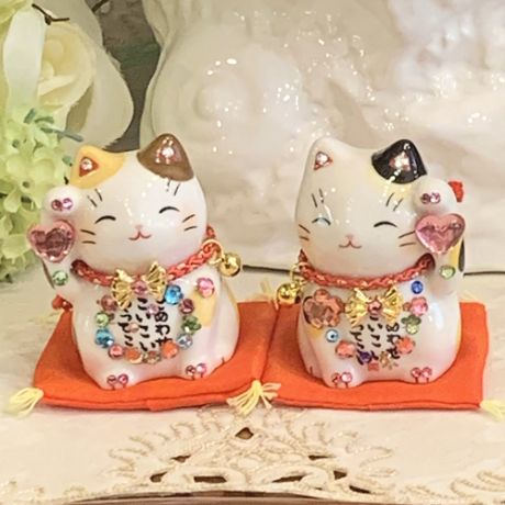 楽天市場】招き猫 デコレーション キラキラ 置物 おしゃれ かわいい