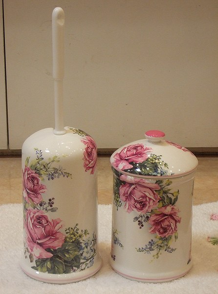 Hy Goods Collection With Set And Ceramic Toilet Brush Stand Made Of Ceramic Clean Cly And Is So Fun