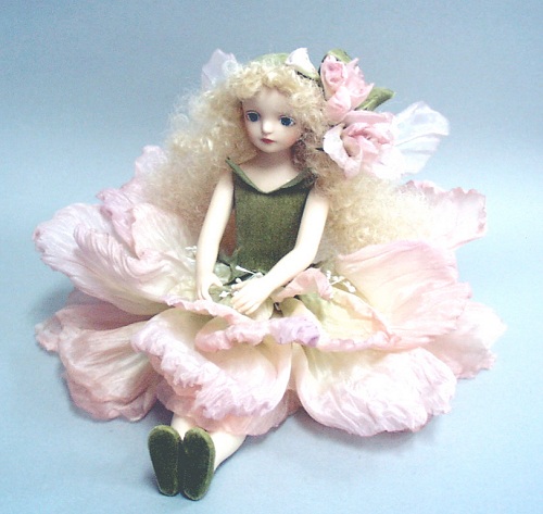 妖精 置物若月まり子 創作人形 お花の妖精人形 エルフィンフローリー ストック ピンク 楽ギフ 包装 結婚祝 楽ギフ のし 御祝 ビスクドール 御祝 贈答 創作人形 ギフト 結婚祝 出産祝 記念品 ガーデニング ハッピーグッズコレクション 若月まり子 ビスクドール