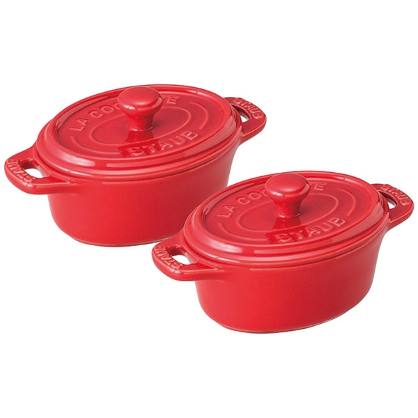 食器 母の日 ギフト ストウブ staub 耐熱陶器 セラミックオーバル ペア チェリー 2個 セット 詰め合わせ 電子レンジ オーブン 内祝い お返し 出産内祝い 結婚内祝い 結婚祝い 出産祝い 香典返し 快気祝い 引越し 挨拶 お礼 プレゼント 送料無料 40511-869-0