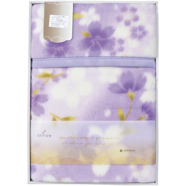西川 寝具 シングル 母の日 ギフト 毛布 サクラ 国産 ニューマイヤー毛布 一重 ブルー 花柄 ウォッシャブル 洗濯可 日本製 内祝い お返し 出産内祝い 結婚内祝い 結婚祝い 出産祝い 香典返し 快気祝い お祝い返し 引越し 挨拶 お礼 プレゼント 送料無料 FQ82210000