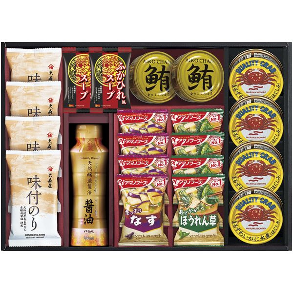 惣菜 母の日 ギフト アマノフーズ 即席みそ汁 味噌汁 フリーズドライ 大森屋 味付け海苔 味海苔 蟹缶 セット 詰め合わせ 食品 内祝い お返し 出産内祝い 結婚内祝い 結婚祝い 出産祝い 香典返し 快気祝い お祝い返し 引越し 挨拶 お礼 プレゼント 送料無料 NYO-JBR