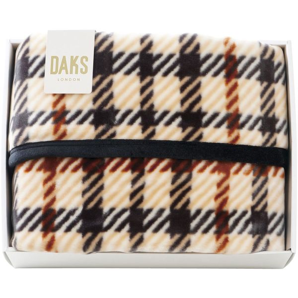 ダックス DAKS 寝具 シングル 母の日 ギフト 毛布 ブランケット アクリル毛布 羽毛部分 ベージュ チェック ブランド 高級 内祝い お返し 出産内祝い 結婚内祝い 結婚祝い 出産祝い 香典返し 快気祝い お祝い返し 引越し 挨拶 お礼 プレゼント 送料無料 DK502100H3