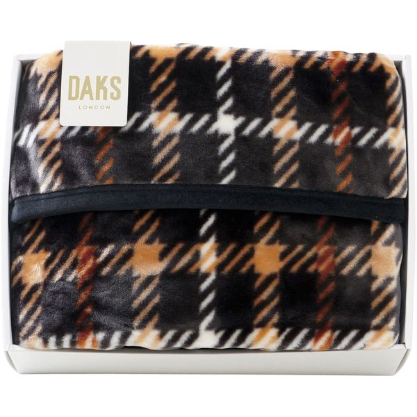 ダックス DAKS 寝具 シングル 母の日 ギフト 毛布 ブランケット アクリル毛布 羽毛部分 ブラック チェック ブランド 高級 内祝い お返し 出産内祝い 結婚内祝い 結婚祝い 出産祝い 香典返し 快気祝い お祝い返し 引越し 挨拶 お礼 プレゼント 送料無料 DK502100H10