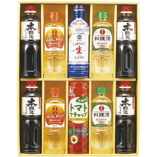 調味料 母の日 ギフト キッコーマン 生しょうゆ 本醸造 醤油 日の出 みりん 味醂 料理酒 セット 詰め合わせ 食卓 PET 食品 内祝い お返し 出産内祝い 結婚内祝い 結婚祝い 出産祝い 香典返し 快気祝い お祝い返し 引越し 挨拶 お礼 プレゼント 送料無料 KSM-60N
