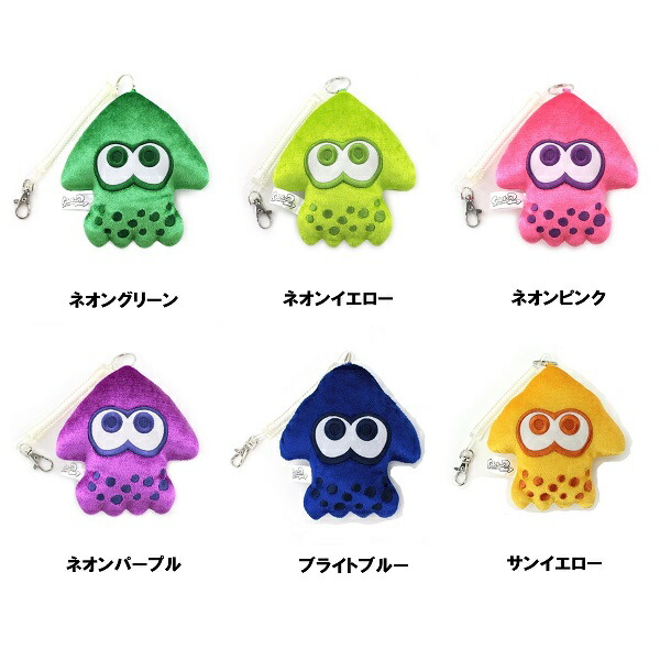 楽天市場 メール便追跡不可 スプラトゥーン2 ダイカットパスケース 可愛いイカのぬいぐるみパスケース 任天堂 キャラクターランド はなはな