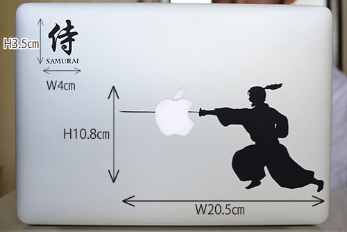 楽天市場 Macbook用 ステッカー 侍 Samurai p18jun16 ウォールステッカー Happy Sticker