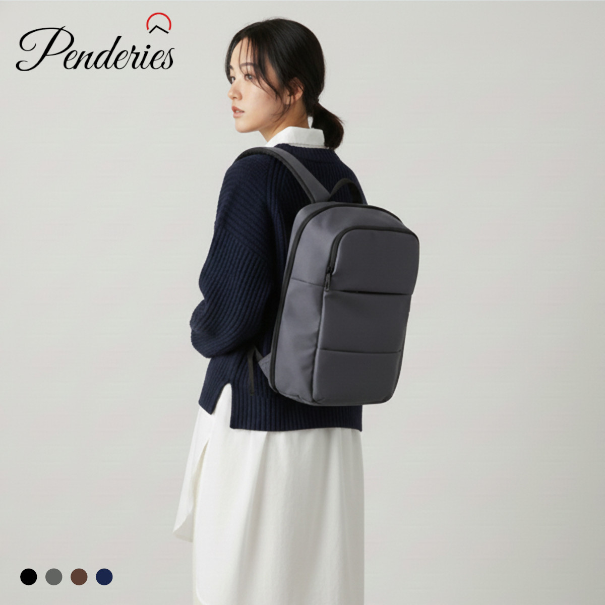 Penderies ペンデリーズ 2405PA BACKPACK MINI バックパックミニ ビジネスリュック 12L A4対応 撥水 通勤 通学 旅行 男女兼用 おしゃれ シンプル デイリーバッグ PC収納 ミニマル デイパック コンパクト バッグ メンズ レディース 9,240円