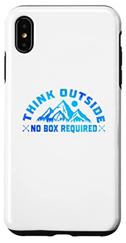 iPhone XS Max Think Outside No Box Required ハイキング トレッキング ネイチャーハイカー スマホケース画像
