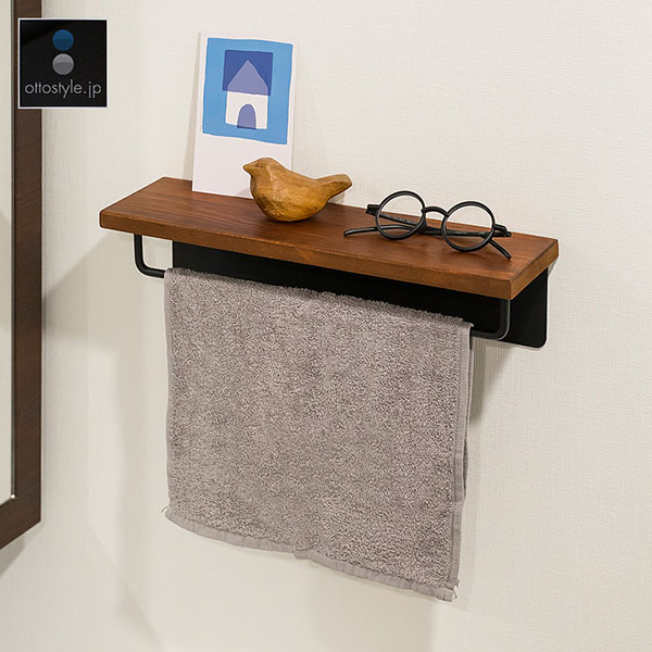 小物置き 掛け パイン材天然木 棚 タオルハンガー 取り付け簡単 ☆取り付け簡単 タオルハンガー 掛け パイン材天然木 棚 小物置き