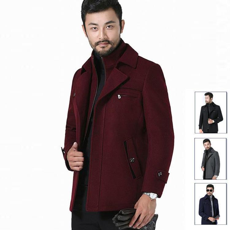 【スーパーSALE】ピーコート　Pコートメンズコート　秋冬　ラシャコート　ショート丈コート　男性　ジャケット　アウター　コート　通勤　カジュアル　20代 30代 40代