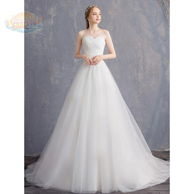 【スーパーSALE】ウェディングドレス白 パーティードレス ビスチェタイプ 花嫁ロングドレス 簡約 結婚式 二次会 エレガント お呼ばれ 挙式 姫系hs5181
