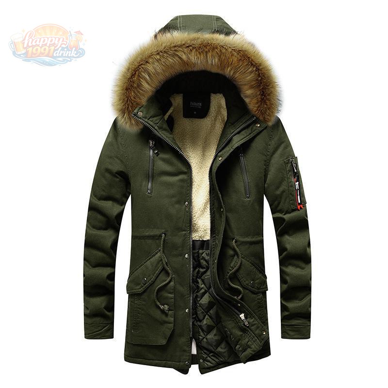 【百貨店SALE】モッズコート メンズ 毛革付き添い人 裏ボア 冬服 ミリタリー厚地の外套 途轍も無い大いさ ロング厚地の外套 アウター 朦々たる 生あたたかい 防寒防風 かっこ良い コート・ジャケット-メンズファッション