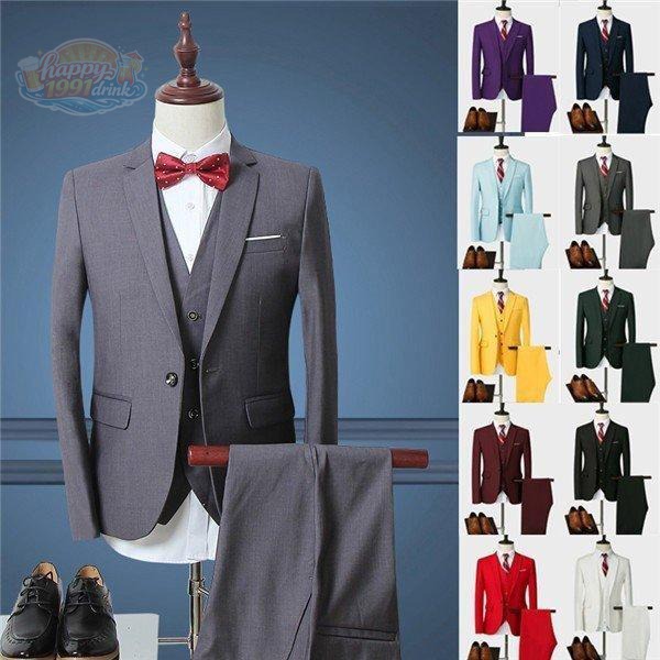 【百貨店SALE】10色合い フォーマル 背広 成人男性用平服 商行為背広 1ツボタン M~6XL スリムミニマリスト 気が大きい大きさ 黒 紫 赤 紺 薄墨色 白 緑