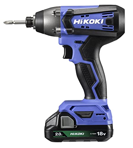 HiKOKI(ハイコーキ) 18V コードレス インパクトドライバ 高トルクタイプ 2.0Ah 蓄電池 2個 充電器 ケース付 FWH18DF(2BG)
