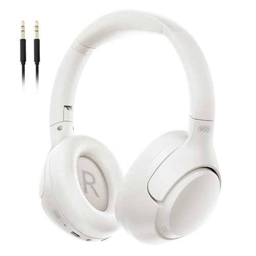 QCY H3 ヘッドホン ワイヤレスヘッドホン ノイズキャンセリング Bluetooth 5.3 ハイレゾ対応(AUX接続時) 43dBまでノイズ低減 有線 無線両用 最大60時間音楽再生 外音取り込み マイク内蔵 ハンズフリー通話 マルチポイント対応