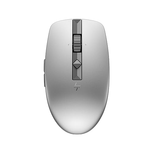 HP 無線電話二十日鼠 無線電話 二十日鼠 HP 710 リチャージャブル 無線電話 静音 二十日鼠 Bluetooth Windows Mac ChromeOS 3台繋ぎ合わせる相応う USB-C申し受ける式 うつり変わり式弾丸道路スクロール車輪(しろがね色) 国内置き目品