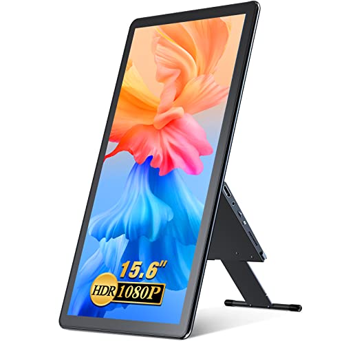 EVICIV モバイルモニター タッチパネル 15.6インチ モバイルディスプレイ タッチ 一体自立式 ゲームモニター フルHD IPSパネル 軽量 薄型 収納式スタンド1920x1080FHD PS4/ XBOX/Switch/PC/Macなど対応