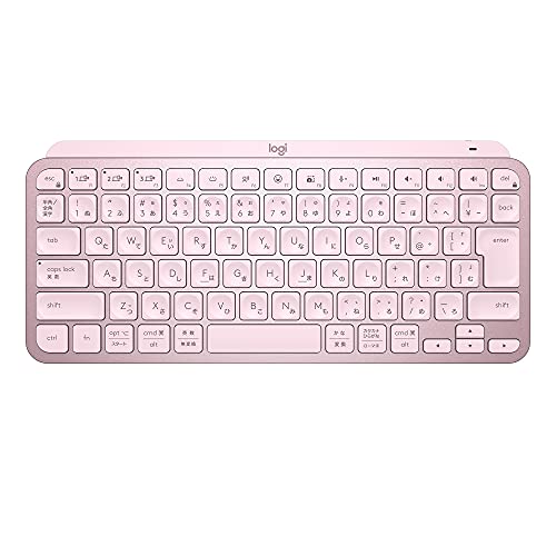 ロジクール MX KEYS mini KX700RO ミニマリスト ワイヤレス イルミネイテッド キーボード ローズ 充電式 bluetooth Logi Bolt Unifying非対応 USB-C-A 日本語配列 windows mac chrom|ハッピーアンドハッピー