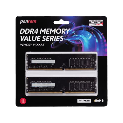 シー エフ デー売りわたす CFD売りわたす Panram 事務机とっ始めパソコン用 記憶装置 DDR4-2666 (パソコン4-21300) 8GB 2枚 288pin DIMM 無締め切り日引きうける 柔軟性引きうける W4U2666なおなお書き-8GC19