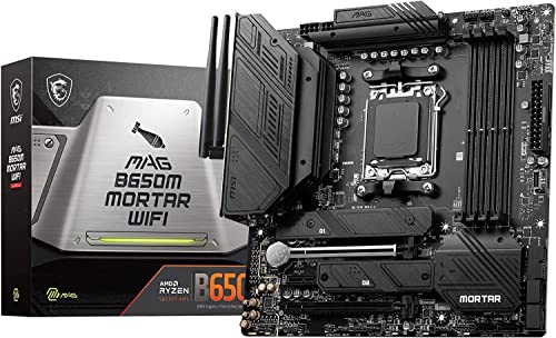 MSI マザーボード MAG B650M MORTAR WIFI AMD Ryzen 7000 シリーズ(AM5)対応B650チップセット搭載 ATX MB5908｜ハッピーアンドハッピー