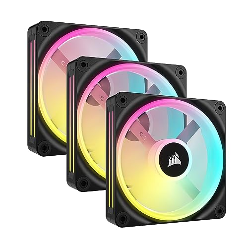 CORSAIR iCUE LINK QX120 RGB スターターキット 120mm PWM RGB PCケースファン (ファン3個、iCUE LINK システムハブ ケーブルセット) CO-9051002-WW FN1968｜ハッピーアンドハッピー