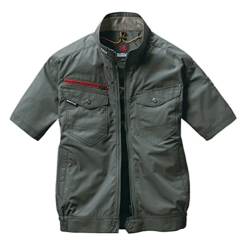 BURTLE ファン付き作業服 バートル エアークラフト 半袖ブルゾン(服のみ) AC7146 3Lサイズ 59オリーブグレー