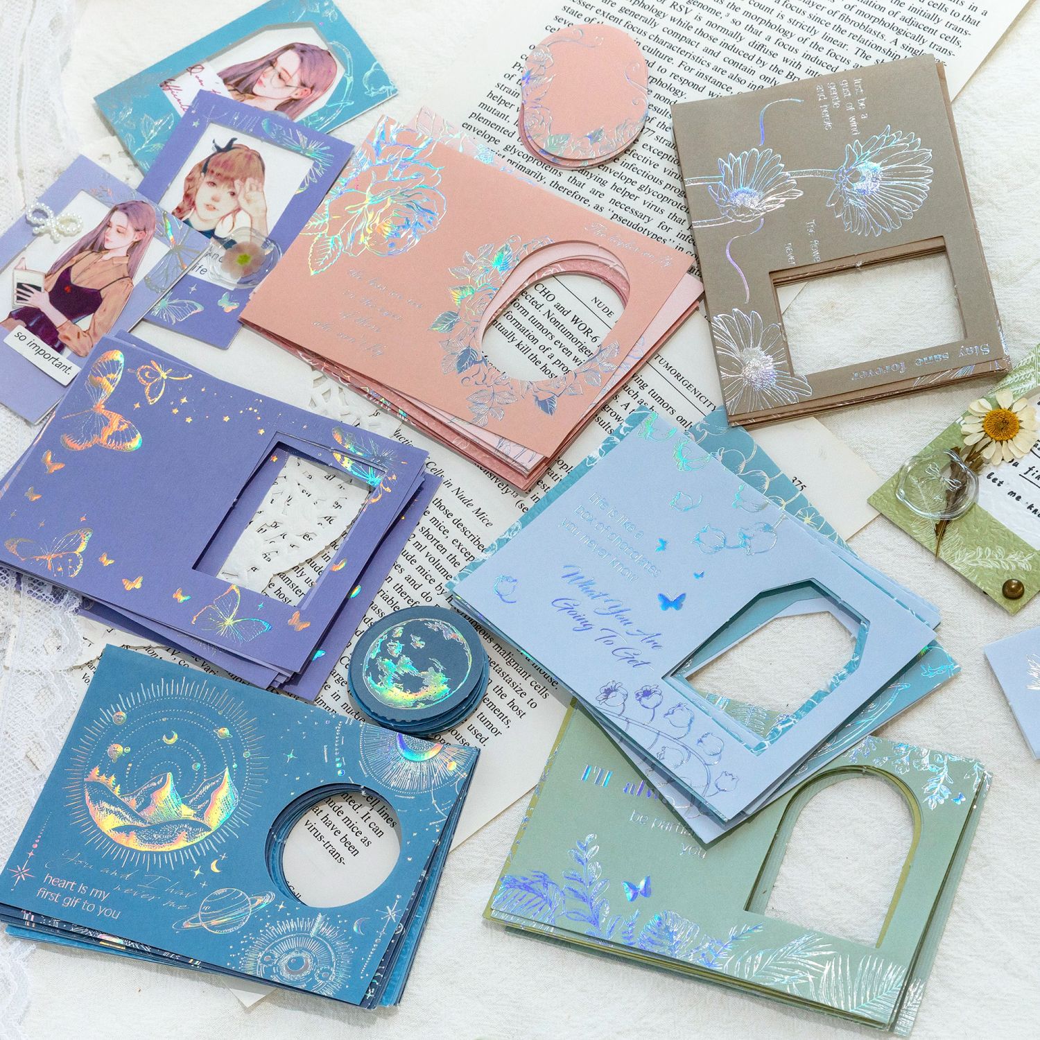 楽天市場】スクラップブッキング コラージュ素材 メモ帳 古い本の