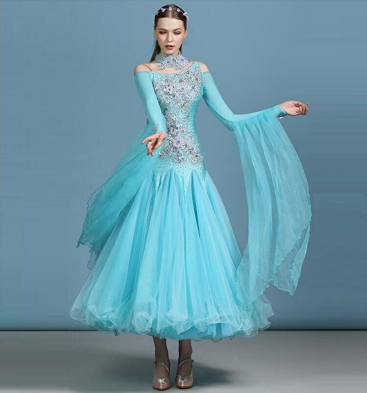 楽天市場】レディース 社交ダンス サテン ラテン衣装 競技用ドレス