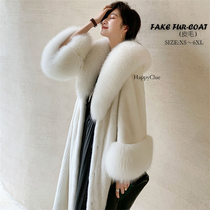 楽天市場】ファーコート レディース 毛皮コート ロングコート ミンク風