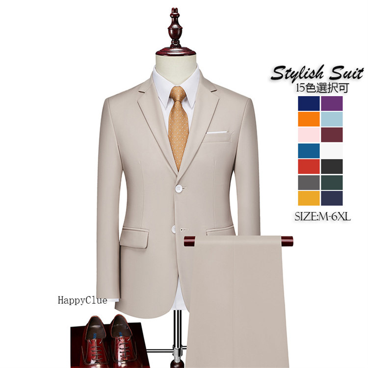 楽天市場】ピンクスーツ 無地 1ボタン スリムスーツ ビジネススーツ