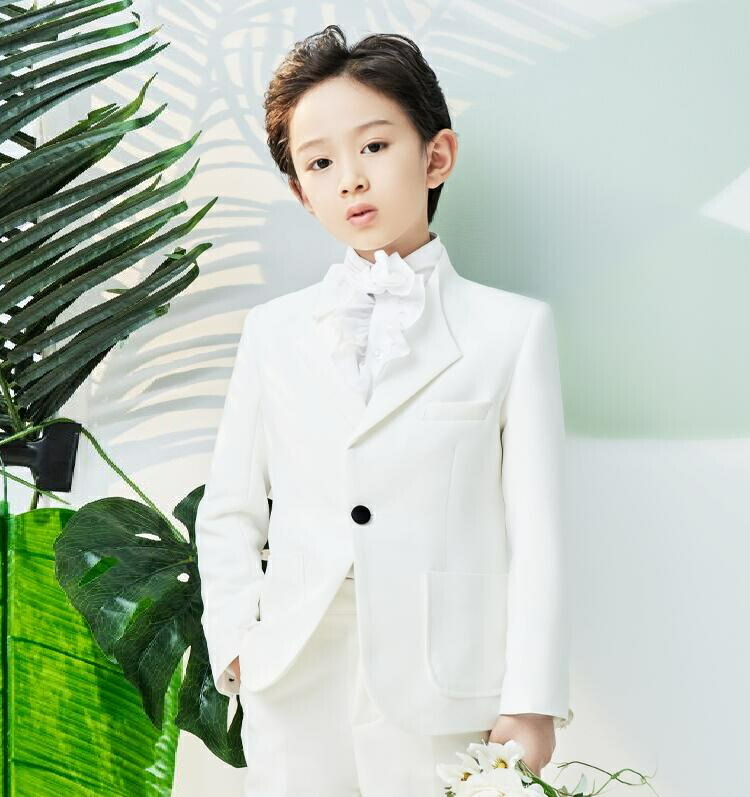 楽天市場】タキシード 白 子供スーツ キッズスーツ セットアップ