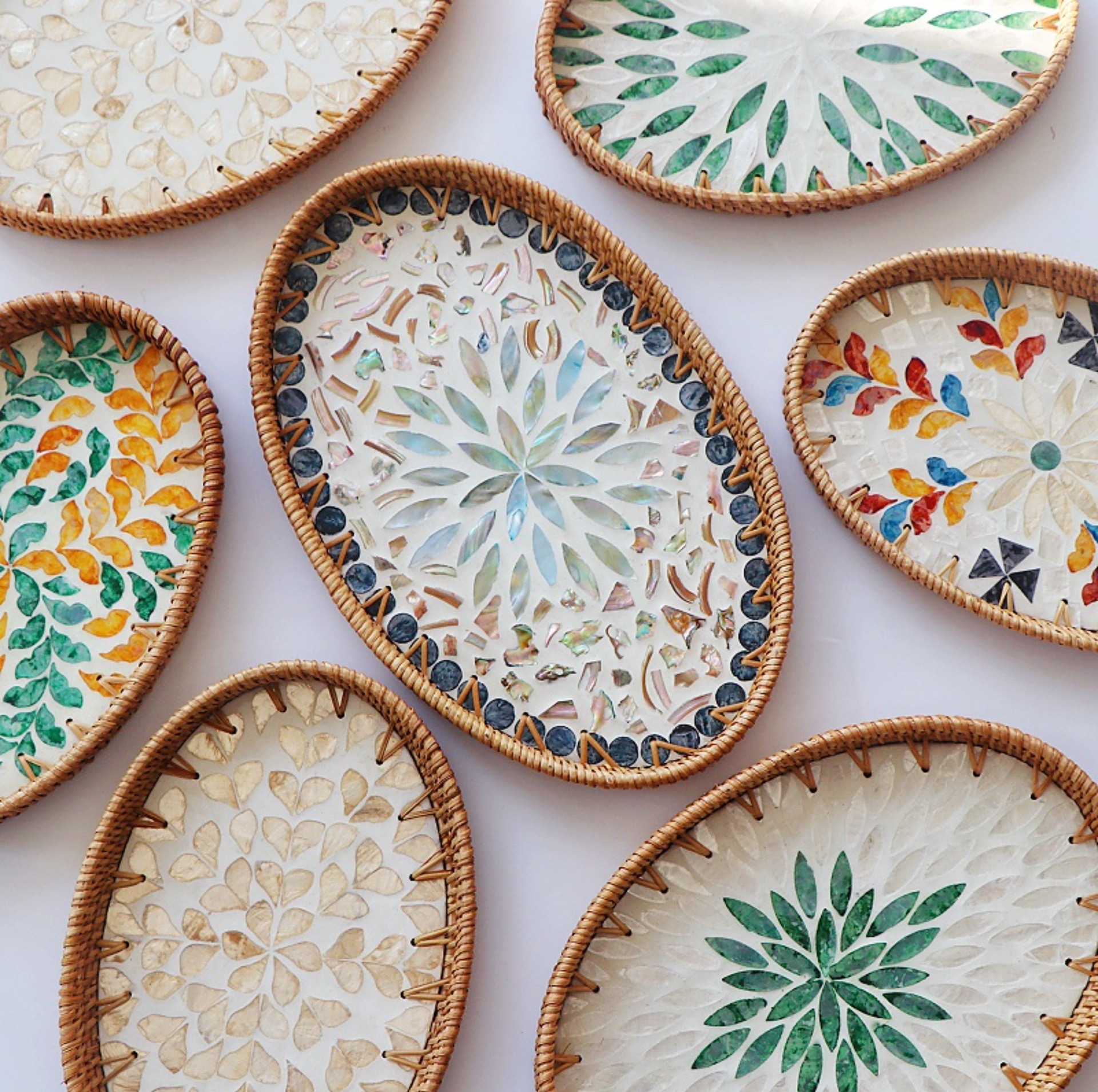 新品 カラーシェルラタントレイ 黒大中２枚セット(30㎝+35㎝) 貝殻 jcsy2508066.jpg