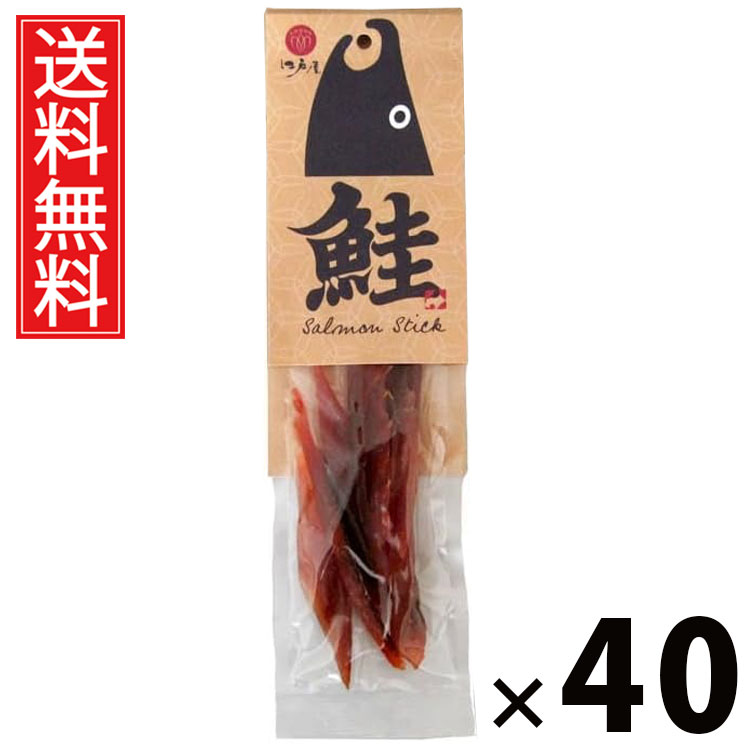 鮭スティック 20g × 40袋セット 江戸屋 送料無料/鮭スティック20g 鮭スナック 鮭珍味 おつまみスティック 北海道産鮭 魚介スナック 国産おやつ 小分け珍味 酒の肴 干し鮭スティック ビール 日本酒 焼酎 家飲み ギフト 贈答品 お中元 父の日 パーティー 土産物 名産品|お菓子の王国はっぴーディアーズ