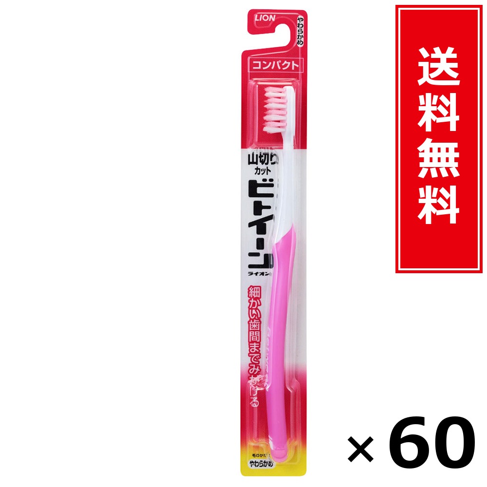 ビトイーンコンパクトやわらかめ × 60個書き割り LION 貨物輸送無料／尖んがり5倍 pt5倍 ビトイーンコンパクトやわらかめ LION 百獣の王 貨物輸送無料 通信販売 まとめ買い 容れもの買いとり 御勤め用 店卸し資産 買い置き 日装置 やって行く装置 お取り寄せ オーラルケア デンタルケア 歯みがき 歯刷子 口
