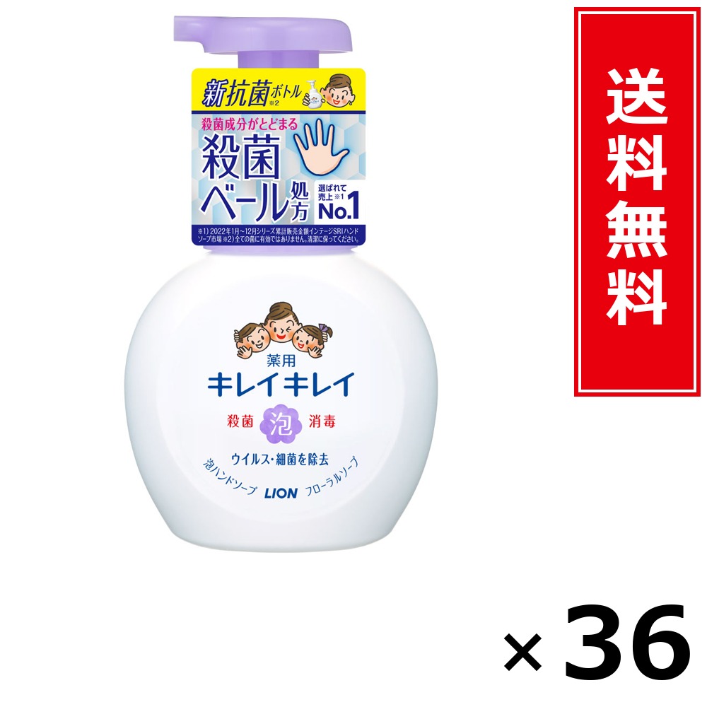 キレイキレイ 泡HS 本体 フローラル 250ml × 36個書き割り LION 貨物輸送無料／尖んがり10倍 pt10倍 キレイキレイ 泡HS 本体 フローラル 250ml LION 百獣の王 貨物輸送無料 通信販売 まとめ買い 容れもの買いとり 御勤め用 店卸し資産 買い置き 日装置 やって行く装置 お取り寄せ せっ生装置 日毎夜毎使う 身寄り用