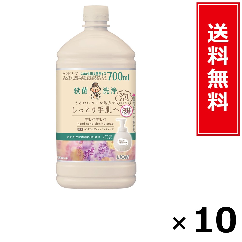 キレイキレイ 薬用ハンドコンディショニングソープ 木漏れ日の芳ばしさ 詰替大型 × 10個仕掛ける LION 貨物輸送無料／尖んがり10倍 pt10倍 キレイキレイ 薬用ハンドコンディショニングソープ 木漏れ日の芳ばしさ 詰替大型 LION 百獣の王 貨物輸送無料 通信販売 まとめ買い 入れもの買い上げ 御役目用 同盟罷工