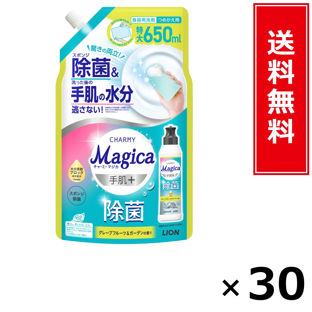 CHARMY Magica 手肌+除菌 グレープフルーツ＆庭園 詰替 650ml × 30個書き割り LION 貨物輸送無料／尖んがり5倍 pt5倍 CHARMY Magica 手肌+除菌 グレープフルーツ＆庭園 詰替 650ml LION 百獣の王 貨物輸送無料 通信販売 まとめ買い 容れもの買いとり 御勤め用 店卸し資産 買い置き 日装置 生