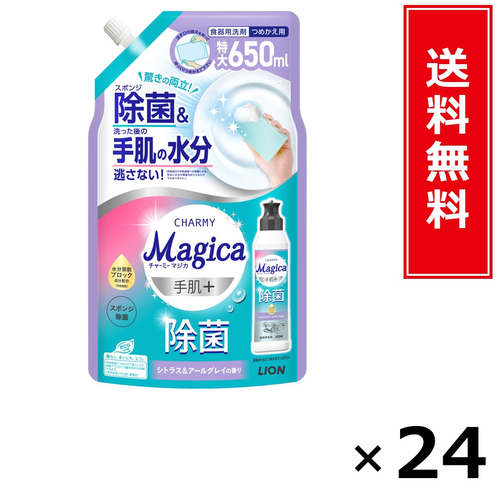 CHARMY Magica 手肌+除菌 カンキツ類＆アール薄墨色 詰替 650ml × 24個書き割り LION 貨物輸送無料／尖んがり5倍 pt5倍 CHARMY Magica 手肌+除菌 カンキツ類＆アール薄墨色 詰替 650ml LION 百獣の王 貨物輸送無料 通信販売 まとめ買い 容れもの買いつけ お役目用 棚卸し資産 買い置き 日装置 遣って行く装置