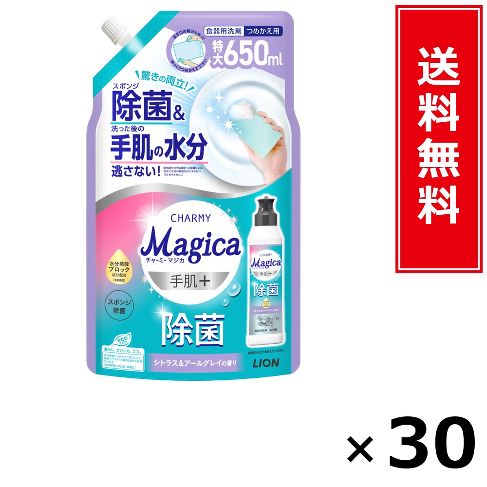 CHARMY Magica 手肌+除菌 カンキツ類＆アール薄墨色 詰替 650ml × 30個書き割り LION 貨物輸送無料／尖んがり5倍 pt5倍 CHARMY Magica 手肌+除菌 カンキツ類＆アール薄墨色 詰替 650ml LION 百獣の王 貨物輸送無料 通信販売 まとめ買い 容れもの買いとり 御勤め用 店卸し資産 買い置き 日装置 やって行く装置