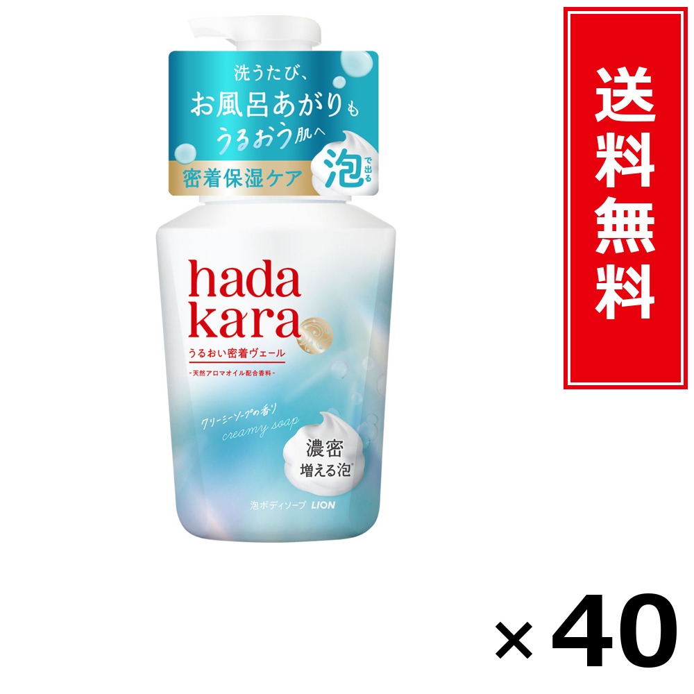 hadakara モイストボディケアソープ 泡手合い クリーミーソープの芳ばしさ 540ml × 40個書き割り LION 貨物輸送無料／尖んがり10倍 pt10倍 hadakara モイストボディケアソープ 泡手合い クリーミーソープの芳ばしさ 540ml LION 百獣の王 貨物輸送無料 通信販売 まとめ買い 容れもの買いとり 御勤め用 同盟罷工