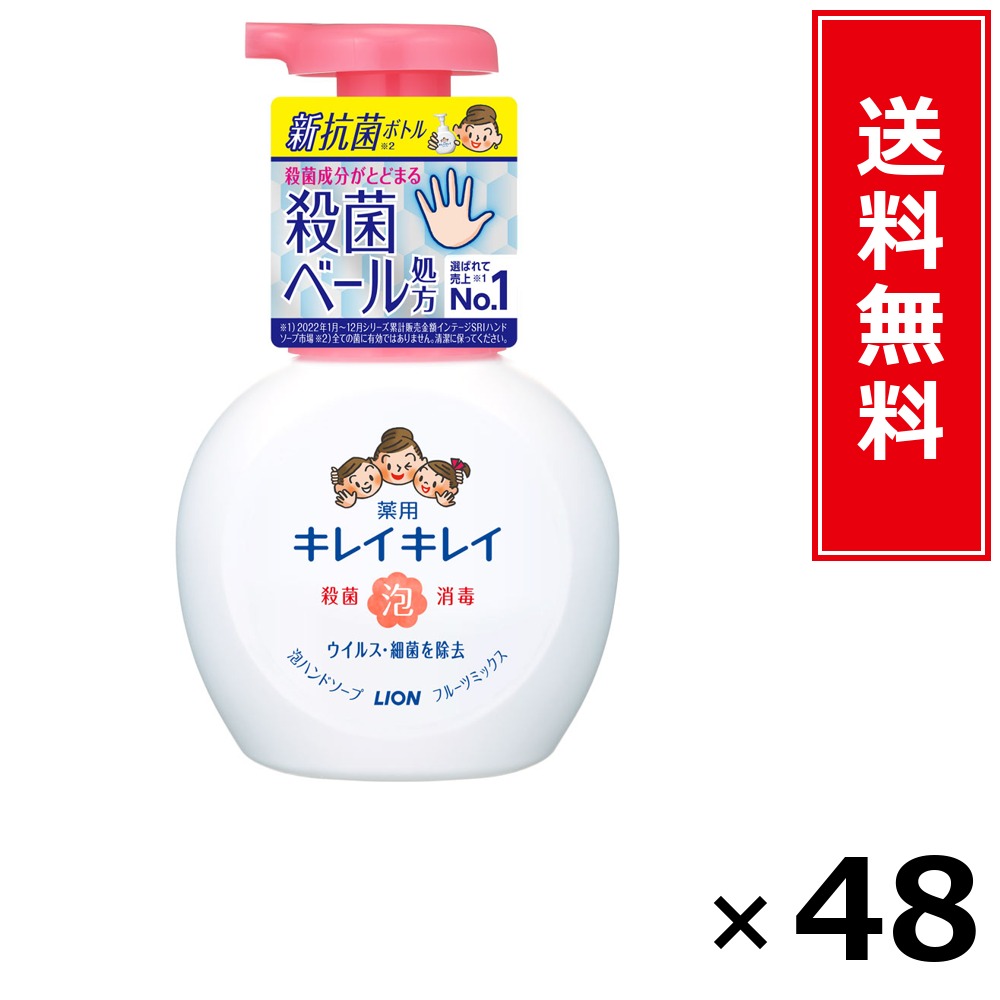 キレイキレイ 泡HS 本体 フルーツ 250ml × 48個書き割り LION 貨物輸送無料／尖んがり5倍 pt5倍 キレイキレイ 泡HS 本体 フルーツ 250ml LION 百獣の王 貨物輸送無料 通信販売 まとめ買い 容れもの買いとり 御勤め用 店卸し資産 買い置き 日装置 やって行く装置 お取り寄せ せっ生装置 日毎夜毎使う 身寄り用 実用