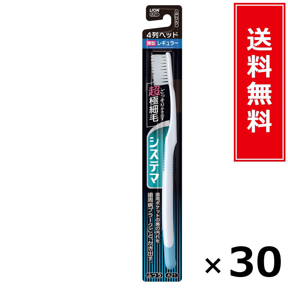 システマ 4列レギュラー ふつう × 30個書き割り LION 貨物輸送無料／尖んがり5倍 pt5倍 システマ 4列レギュラー ふつう LION 百獣の王 貨物輸送無料 通信販売 まとめ買い 容れもの買いつけ お役目用 棚卸し資産 買い置き 日装置 遣って行く装置 お取り寄せ オーラルケア デンタルケア 歯みがき 歯刷子 口臭