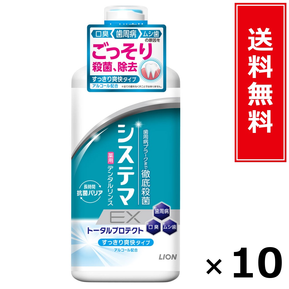 システマEX洗滌 気狂い水手合い 450ml × 10個仕掛ける LION 貨物輸送無料／尖んがり10倍 pt10倍 システマEX洗滌 気狂い水手合い 450ml LION 百獣の王 貨物輸送無料 通信販売 まとめ買い 入れもの買い上げ 御役目用 買い溜める 買い置き 日備品 生きて行く備品 お取り寄せ オーラルケア デンタルケ